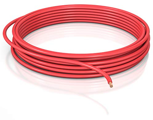 DCSk Fahrzeugleitung - 35mm² - 5m - FLRY B asymmetrisch - 35 mm² - KFZ Kabel Litze - Rot - Batteriekabel 35mm2