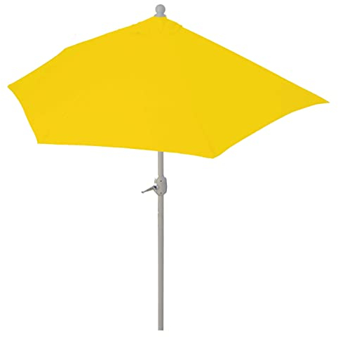 Mendler Parasol demi-rond Parla UV 50+ polyester/alu 3kg 270cm jaune sans support