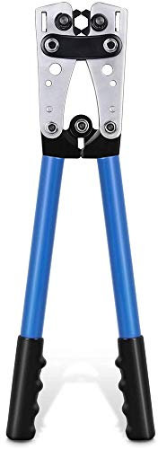 YyDDs Herramienta de crimpado de Cables, crimpadora de terminales de batería, alicates Pelacables para Electricista, crimpado de Corte de Cable de Alambre, 0-10 AWG (6-50mm)