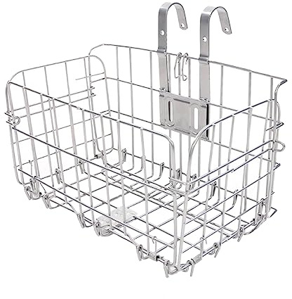 Cestino anteriore per bici pieghevole Cestino per bici Facile installazione sul manubrio anteriore con maniglie per accessori per bici Cestino per bicicletta Borsa per bicicletta Carico.