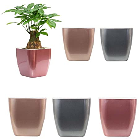 Selbstwässerungsplanter Selbstbewässerungstöpfe Innenlaste Blumentöpfe Moderne dekorative Pflanzentöpfe für Innenpflanzen Orchidee afrikanische Violette Home Dekoration