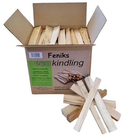 Feniks Accendifuoco 20 litri (circa 5-6 kg), legno secco per camino e barbecue (lunghezza circa 25 cm)