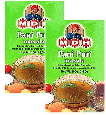 MDH Various Seasoning Masala Powder - Spices Mix Curry Masala Recipe Mixes Casserole Seasoning Herbs - Aromatic & Enhances the flavor of the meal (Pani Puri Masala (100g), Pack of 2)