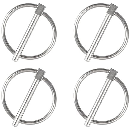 INCREWAY Lynch Pin,4PCS Dia 4.5mm Edelstahl Runde Sicherheitsstifte Trailer Lock Pin Sicherungsstifte Lynch Pin Befestigungen für Track Farm Lawn