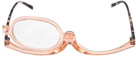 ANCLLO Make-up-Brille, Lesebrille für Damen, 2,5 drehbare einrandige Brille für Augen-Make-up-Wimpern