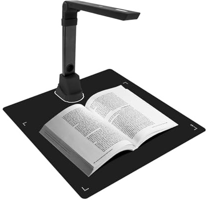 Book Document Camera, 13MP Book Scanner, USB Document Camera, Multi-Language OCR Recognition by AI Technology,Capture Size A3,Only Windows