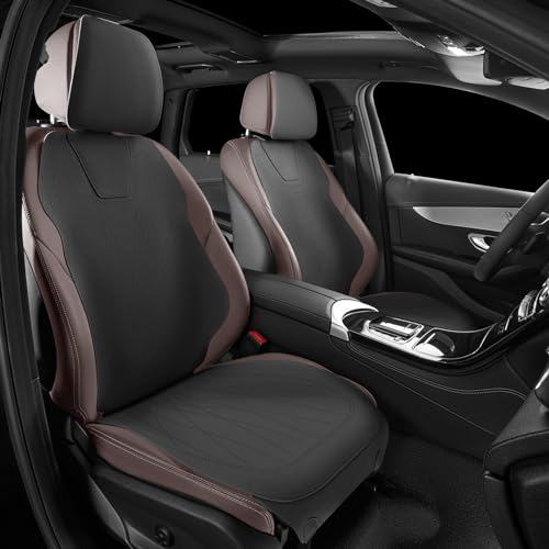 Wantli Coprisedili Auto Anteriori Universali, Coprisedile anteriore traspirante per auto, Deluxe Coprisedile Auto (Nero)