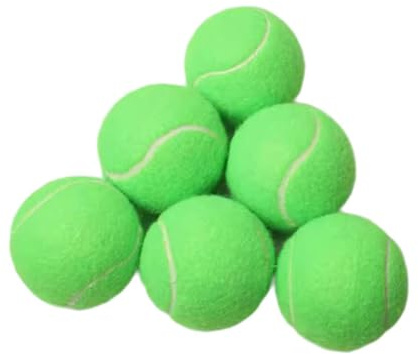 Perfeclan 6 Stück Tennisbälle, verschleißfest, professionelle Trainingsbälle, elastische Bälle für Indoor-Aktivitäten, Anfänger, Tennisbegeisterte, Grün