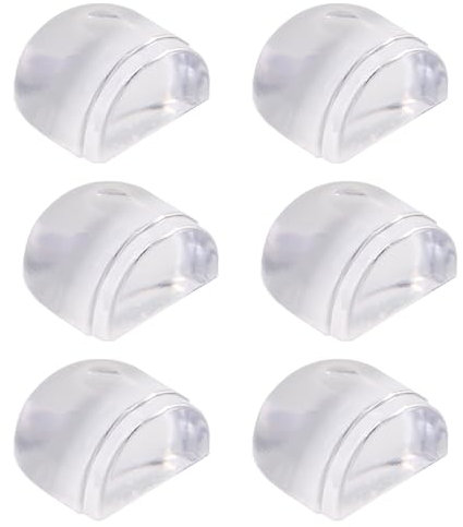 EUZUXU 6 Piezas Tope de Puerta para Suelo, Tope de Puerta Transparente, Topes para Puertas Adhesivos, para Todos los Suelos Duros, para Proteger Paredes y Muebles