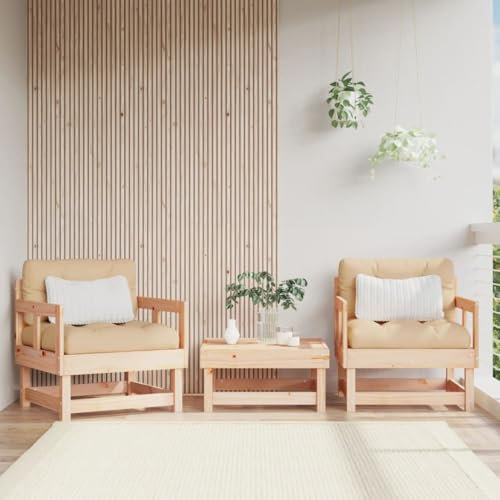 Iiaky Gartenstühle 2 STK. Garten StüHle Relaxsessel Garten Gartensessel Outdoor GartenstüHle Massivholz Kiefer - 825387