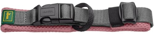 Hunter Halsband Maldon, Farbe: rosa, atmungsaktives Mesh, Robustes Nylon, lautlos & allergikerfreundlich, Zugentlastung, integriertes Adresslabel, besonders leicht, Größe: M