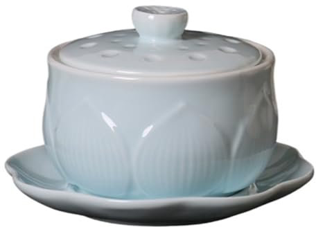 Zuppiera in ceramica Celadon Lotus Pentola for stufato impermeabile in ceramica for uso domestico con coperchio Pentola Nido for uccelli Ciotola for uova a vapore Colla for pesce Pentola for zuppa Des