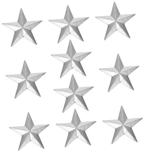 Generisch 10St Pentagramm hängende Pflanzgefäße für Zimmerpflanzen fünfzackige Sternform einschlagwerkzeug ausstecher mit prägung schmiedeeiserne Dekorationsform Eisenkunstdekorform Silver