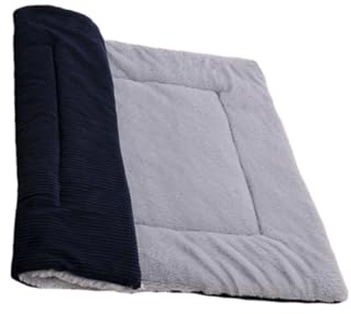 MERRYHAPY Warme Pads Für Haustier-katzenkissen Dicke Winter-bodenmatratze Haustier-schlafunterlagen Beidseitig Nutzbar s Marineblau