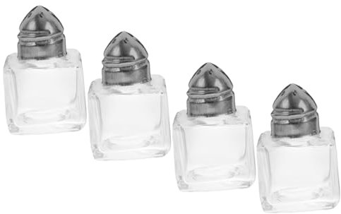 Cabilock 4piezas Saleros y Pimenteros De Bambu De Cocina Tapa Para Azúcar y Especias Utensilio De Cocina Portátil Para Barbacoa