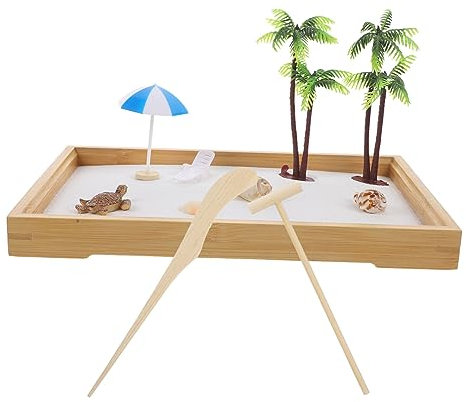 MAGICLULU 1 Satz Miniaturen Im Freien Gartenminiaturlandschaft Szenendekor Schwimmbad Sand-kit Sandkasten Am Strand Sandkasten Im Strandstil Für Den Strand Strandmatte Harz