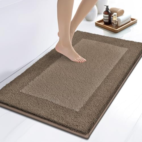 DOMUSTEX Tappetino da Bagno 60 x 90 cm, Antiscivolo, Lavabile, per Doccia, Vasca e Pavimento