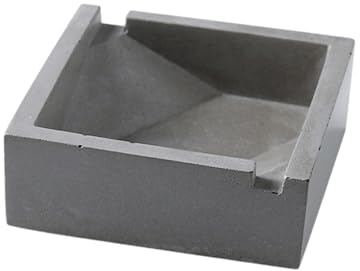 GOOHOCHY Cement Ashtray Grey Creative Ash Container Desktop Decoration Home Ornament for Office Tabletop Smoking Accessory Jar Style 3.74 X 3.74 X 1.38 in