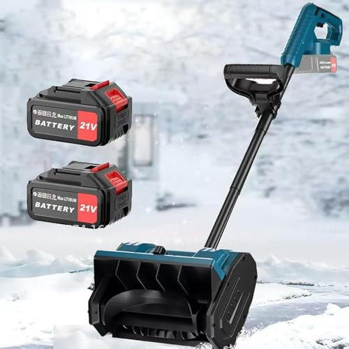 Pelle à neige électrique sans fil, distance de lancement de 7,9 m et largeur de nettoyage de 31 cm, idéale pour le déneigement de patio, terrasse, allée