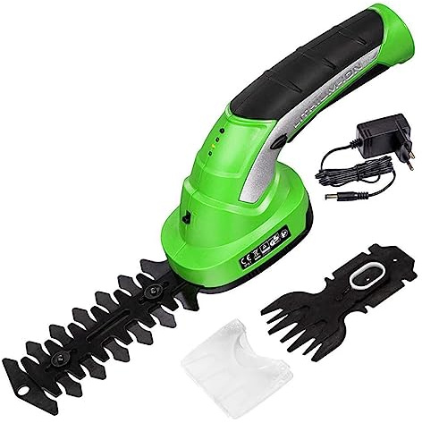 CUDTAPI 2 in 1 Mini tagliasiepi Elettrico a Batteria tagliaerba tagliaerba Tosaerba Ricaricabile cesoie da potatura da Giardino Attrezzi da Giardino(Plug(1typeC-1USB))