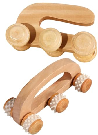 VICASKY Massage Holzwerkzeug Massagerolle für Füße mit ergonomischem Design zur Tiefen Muskelmassage zu Hause 2 Stück