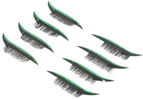 TOPBATHY 4 Paare Glitzernde Eyeliner Sticker Wimpernsticker Klebestreifen Leicht Klebend Atmungsaktiv Für Halloween Karneval Cosplay Party Make up
