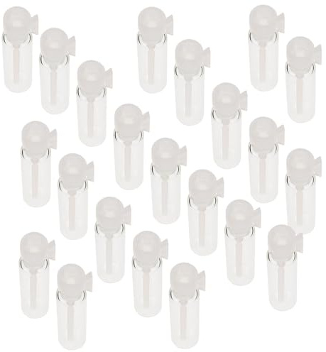 TOPBATHY 100 pièces Mini Flacons Échantillons Verre avec Bouchons Plastique Bouteilles Rechargeables pour Parfum Huiles Essentielles et Cosmétiques Accessoires de Voyage Pratiques
