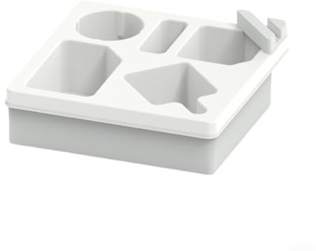 Bandeja para portavasos de sofá con rotación de 360 grados, organizador para bebidas, aperitivos y controles remotos, base desmontable para una mayor versatilidad en varios ajustes (blanco)