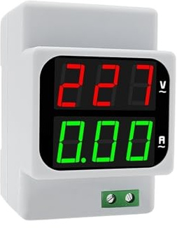 Medidor de amperios de voltaje de pantalla dual digital de 220 V AC1-120A voltímetro amperímetro LED de 50-500 V