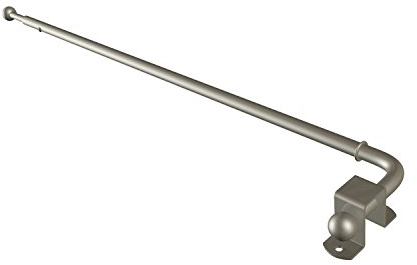 Flairdeco Schwenkstange Schwenkarm-Gardinenstange, Metall, Chrom matt, ausziehbar 60-100 cm