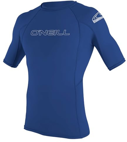 O'Neill Herren Uv Schutz Basic Skins S/S Crew Rash Vest, Pacific, L EU