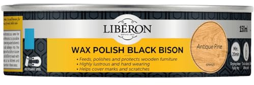 LIBERON Antique Pine Wood Furniture Wax Polish Black Bison 150ml - Free UK DELIVERY