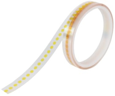 WETEC Polyimid-Klebepunkte, 1.000 St. auf Rolle, 4 mm (Kapton-Klebepunkte Abdeckband Lötabdeckband Ronden Temperaturbeständig)