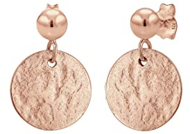 Elli Ohrringe Damen Ohrhänger Plättchen Gehämmert Vintage Antik Look | 925 Silber