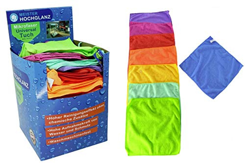 TT 8 STK Mikrofasertücher bunt Leuchtend Reinigungstücher 30x30cm Mikrofaser Tücher Lappen 8 Farben Putztücher Saubermachtücher