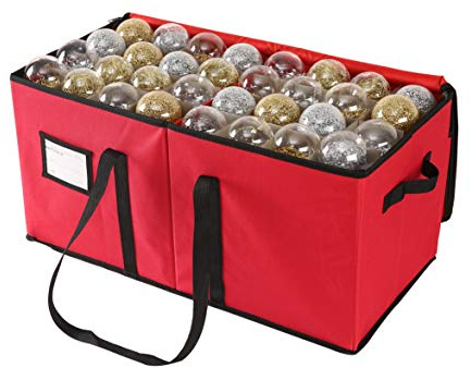 Sattiyrch Christmas Ornament Storage Box,Box Contributes Slots for 128 Holiday Ornaments 3-Inch