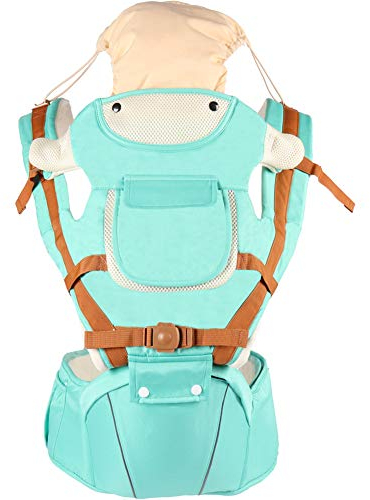 WONOOS Kindertrage, Ergonomische 360 ​​° Babytrage, Bequeme Verstellbare Positionen, Passend Für Alle Neugeborenen Kleinkind Perfekt Zum Wandern Einkaufen Reisen,Fruit Green