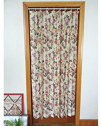 HUALEMEI Japanese-style Half-shade Blinds Door Curtain,Fabric Kitchen Bay Window Partition Half Curtain,Bedroom Entrance Curtain A 140x180cm(55x71inch)