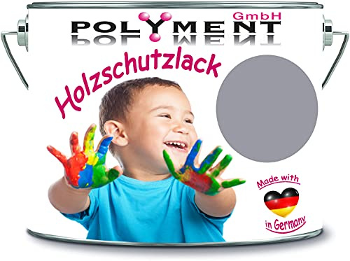 Holzschutzlack Holzlack Holzlasur wetterbeständiger Langzeitschutz Wetterschutzfarbe Holzschutzfarbe RAL 7004 Signalgrau // Polyment GmbH