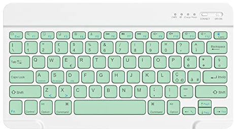 HZD Tastiera Wireless Bluetooth, Rechargeable Tastiera Universale Ultra Sottile per Tablet, per Tablet Samsung/IOS/Android/Windows/Telefoni, Layout Italiano QWERTY