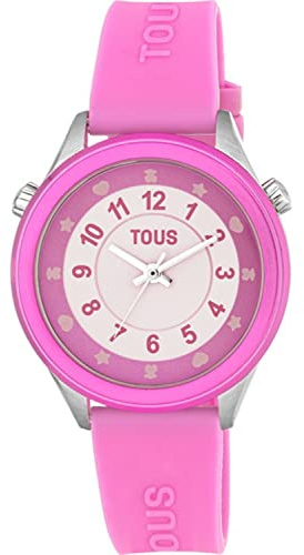 TOUS Watches mini self time Damen Uhr analog Quarzwerk mit Silikon Armband 200358050