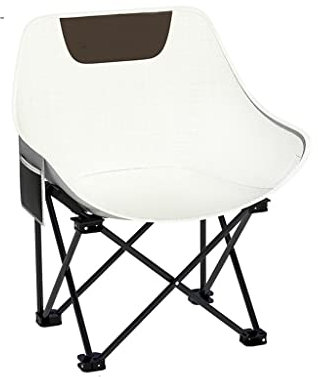 ACiyD Outdoor Klappstuhl Camping Tragbarer Klappliegestuhl Angelstuhl Kleiner Hocker Campingausrüstung (Farbe: Schwarz) (Weiß)