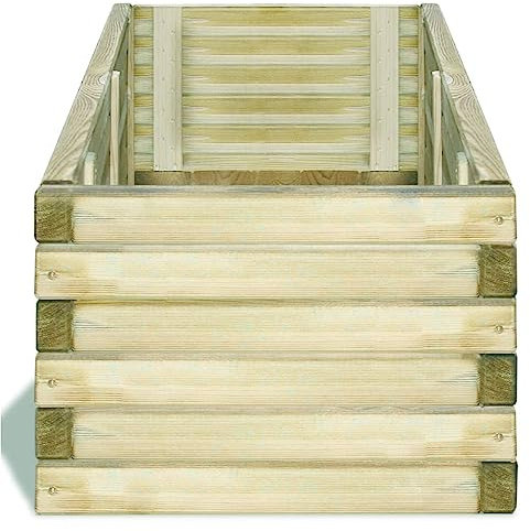 Annlera Jardinière 120x40x30 cm Brun Jardinières Pot De Fleur Exterieur Bac A Fleurs Exterieur Grande Taille Jardinière sur Pied Bac A Fleur Bois Bac Rectangulaire Jardinière Jardin