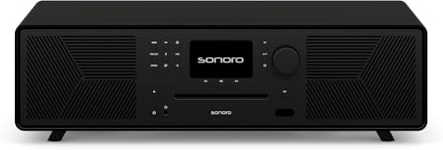 sonoro Master STERSTÜCK (Gen.2) - Sistema compacto con reproductor de CD (Airplay, Google Cast, Spotify, FM, DAB+) negro mate