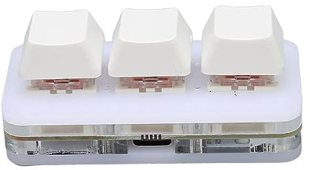 Ecarke USB 3 Key OSU Keypad Hotswap, Cherry Switch, RGB-Hintergrundbeleuchtung, Gaming, fürMac (White)