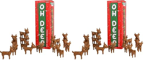 Gift Republic Oh Deer 15 Pieces Christmas Stacking Game, Multicoloured, GR750007 (Pack of 2)