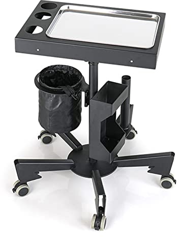 LPLEA Tattoo Tray on Wheels Height Adjustable Warenkorb Premium Large Rolling Tätowierung Workstation Table for Tattoo Beauty Salon Dental Spa Storage Tray (Black)