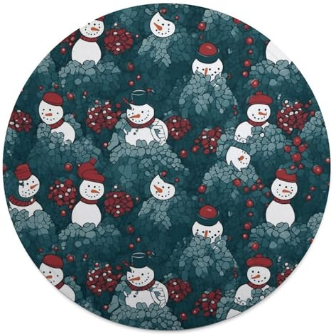 Rundes Strandtuch, Schneemann, Schneeball, bedruckte Reisedecke, personalisierte Decke, Yoga-Decke, Mikrofaser, Strandtuch, dicke Tischdecke, Unisex