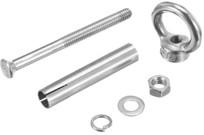 Edelstahl Anker Spreizdübel Ankerbolzen für Wand, M6 x 70 Erweiterungsösen, 15 Stück, gut