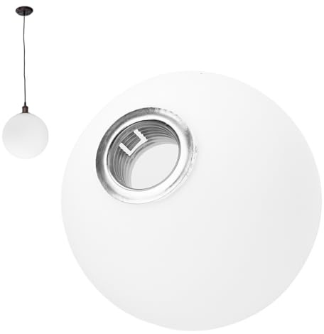 HOMSFOU Frosted Glass Lampshade 8Cm Globe Lamp Shade Replacement Glass Shades for Table Lamps Wall Lamps and Path Lamps Vintage Home Decor for Living Room Office Restaurant